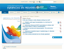 Tablet Screenshot of evidenciasenpediatria.es